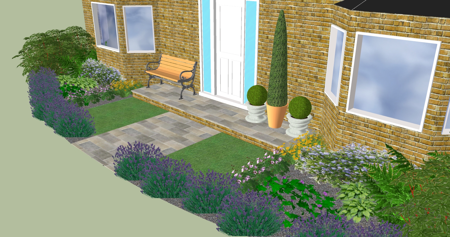 design for a small front garden in longstanton | garden design and